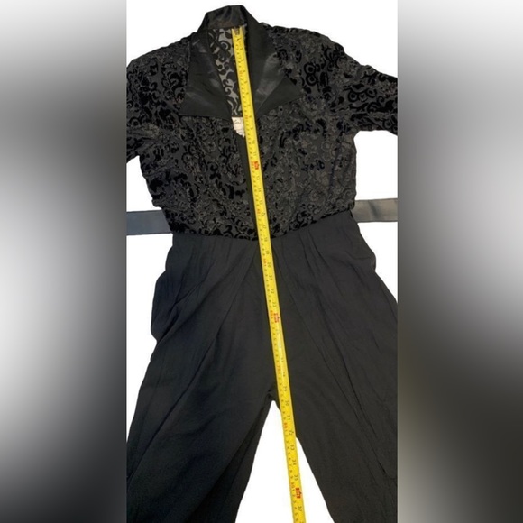 Vintage Lori Weidner Evenings Black Thigh Slit One Piece - Picture 12 of 12